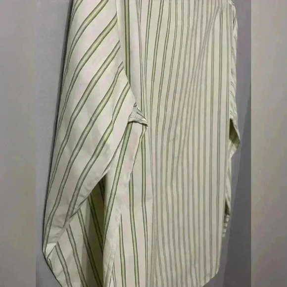 Theory Men’s Button Up/Down Snap Collar Striped Dress Shirt Size XLARGE - Picture 3 of 11